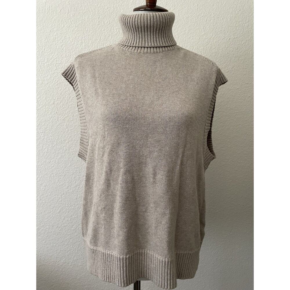Everlane Sweater Turtleneck Sleeveless Stretch Knit
